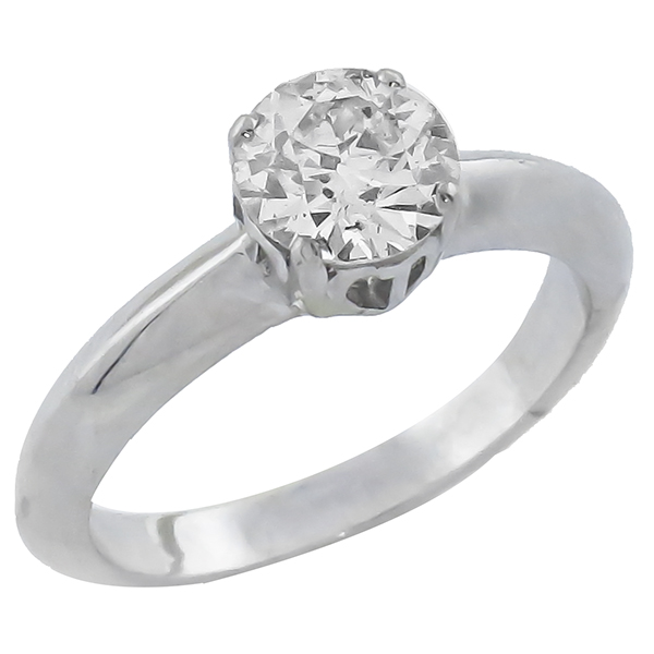 platinum solitaire diamond ring 1