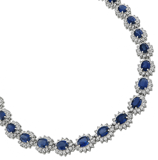 52.50ct Sapphire 15.00ct Diamond Necklace Photo 1
