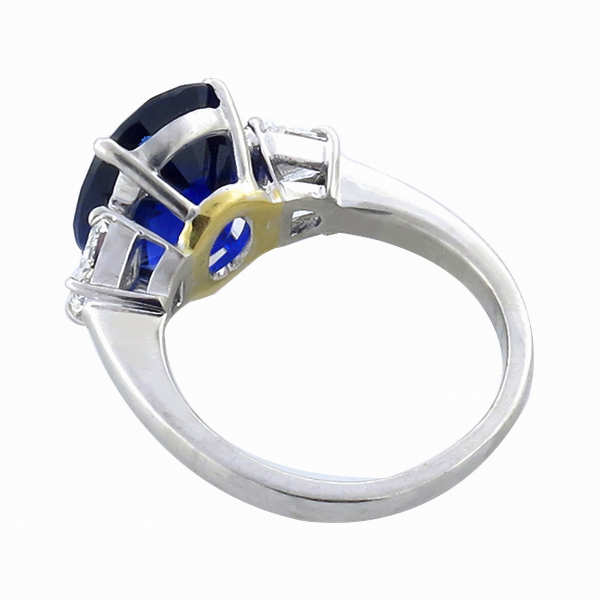 sapphire diamond platinum ring 1