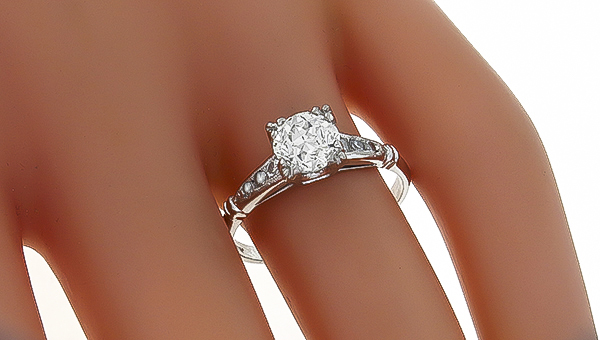 Antique 1.06ct Diamond Engagement Ring Photo 1
