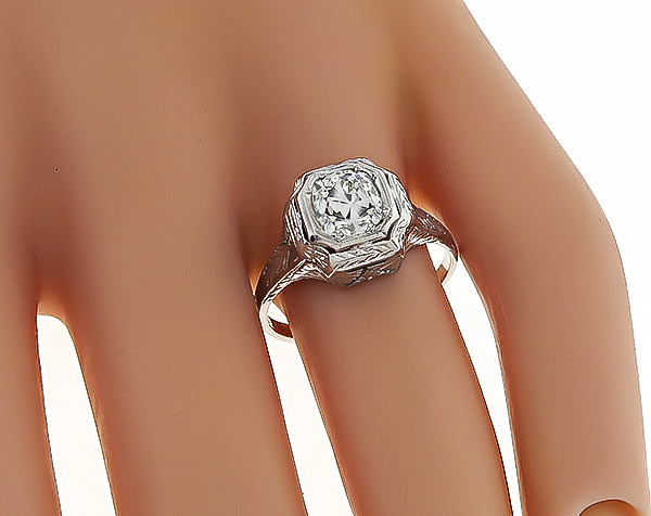 Antique 1.31ct Diamond Engagement Ring