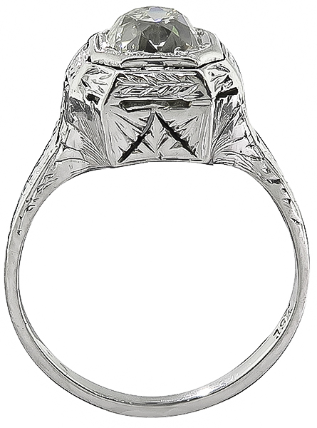Antique 1.31ct Diamond Engagement Ring