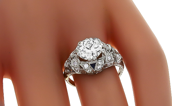 Antique 1.50ct Diamond Engagement Ring Photo 1