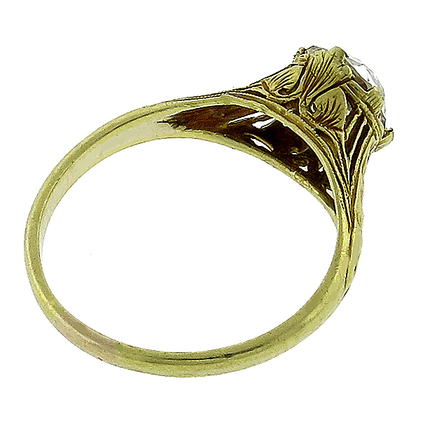 diamond 18k yellow gold engagement ring  1