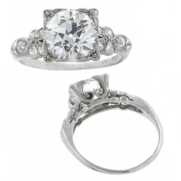 diamond platinum  engagement ring 1