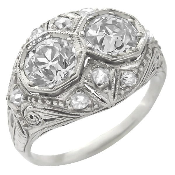 diamond platinum ring  1