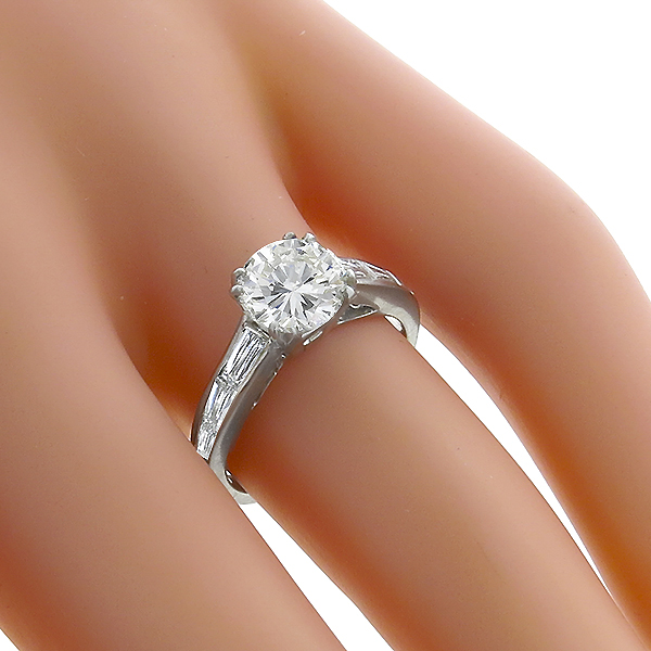  diamond platinum engagement ring 1