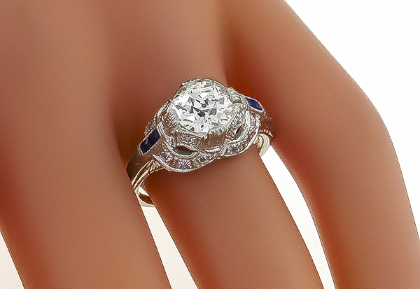 egl certified 1.36ct diamond engagement ring photo 1