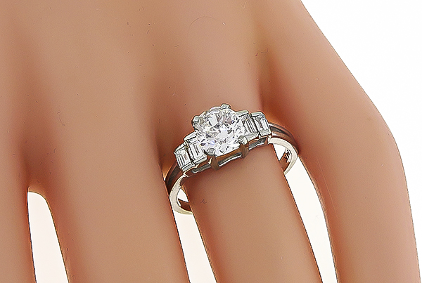 EGL Certified 1.38ct Diamond Engagement Ring