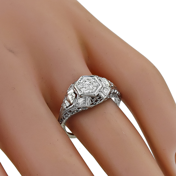 Antique Diamond Gold Engagement Ring