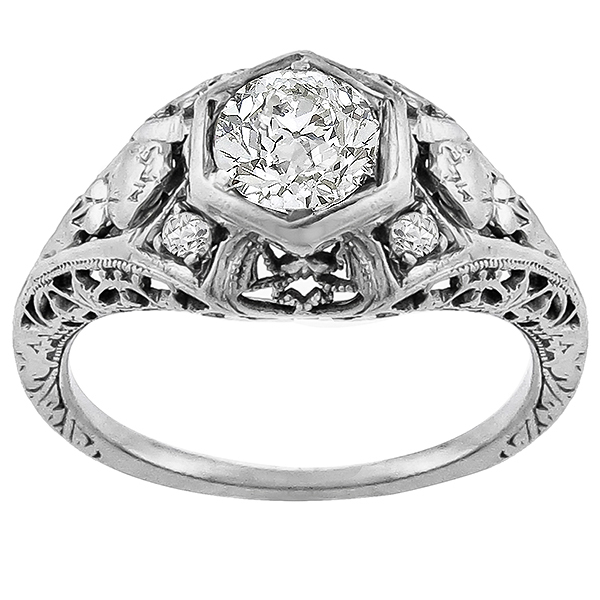 Antique Diamond Gold Engagement Ring