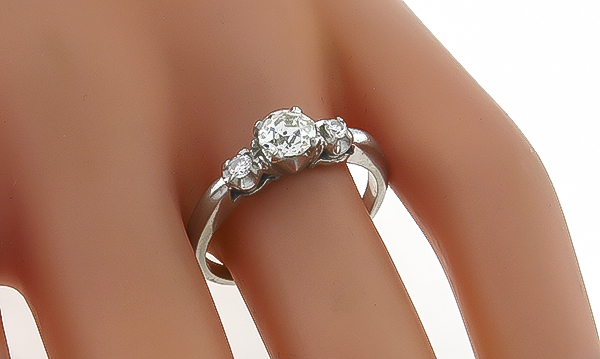Estate 0.58ct Diamond Engagement Ring Photo 1