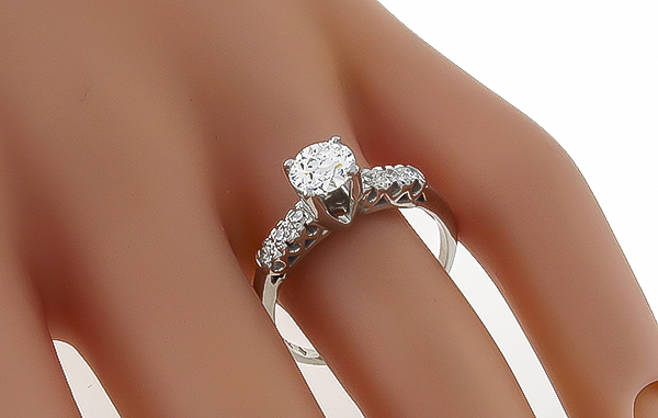 Estate 0.80ct Diamond Engagement Ring Photo 1