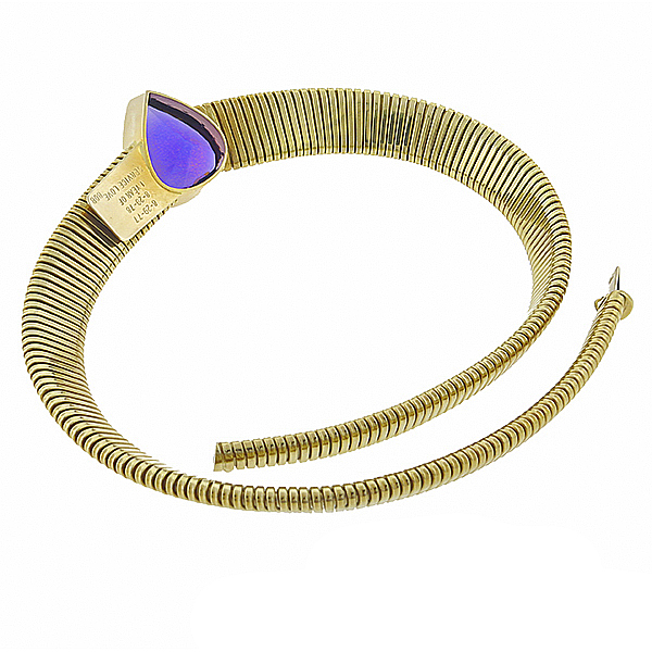 amethyst 18k yellow gold necklace  1