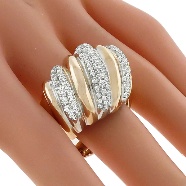 Diamond Gold Cocktail Ring