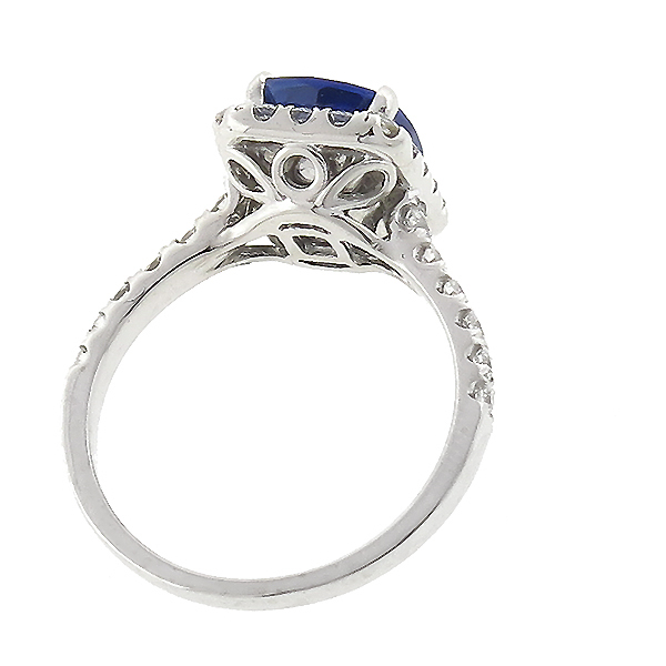18k white gold sapphire and diamond engagement ring 1