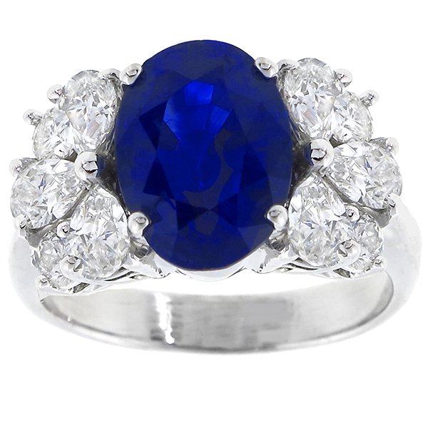  sapphire diamond 18k white gold engagement ring 1