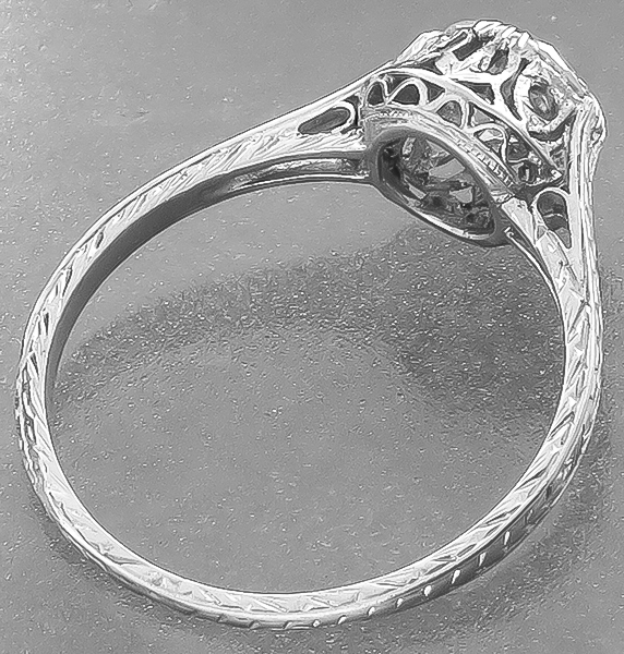0.64ct diamond vintage engagement ring photo 1