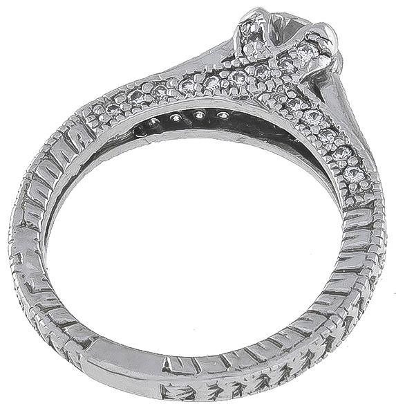 gia certified 0.69ct diamond engagement ring photo 1