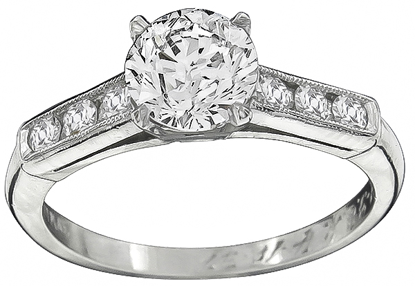 GIA Certified 1.00ct Diamond Engagement Ring Photo 1