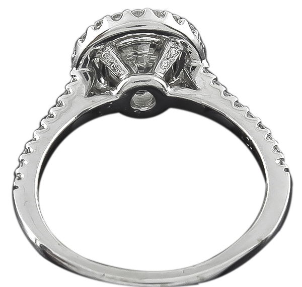 GIA Certified 1.04ct Diamond Halo Engagement Ring Photo 1