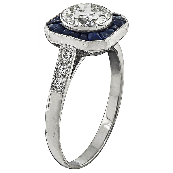 GIA Certified 1.08ct Diamond Engagement Ring