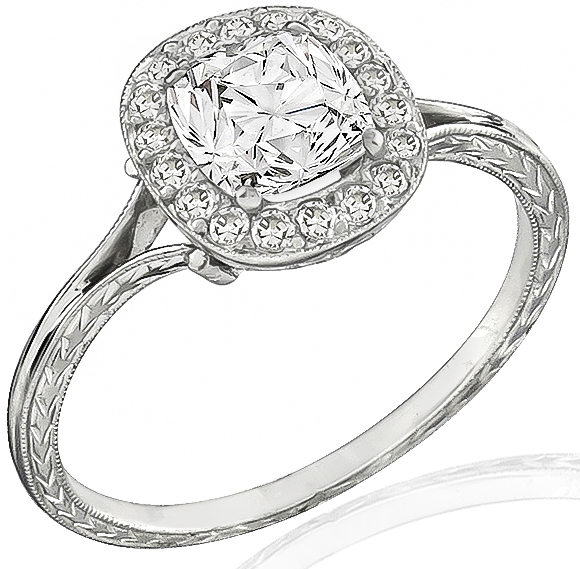 GIA Certified 1.16ct Diamond Engagement Ring Photo 1