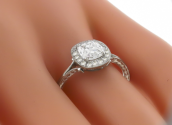 GIA Certified 1.16ct Diamond Engagement Ring Photo 1