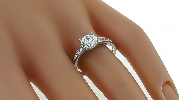 GIA Certified 1.17ct Diamond Engagement Ring Photo 1