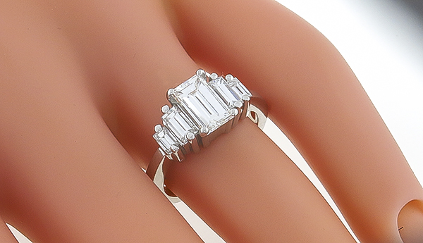 gia certified 1.24ct diamond engagement ring photo 1