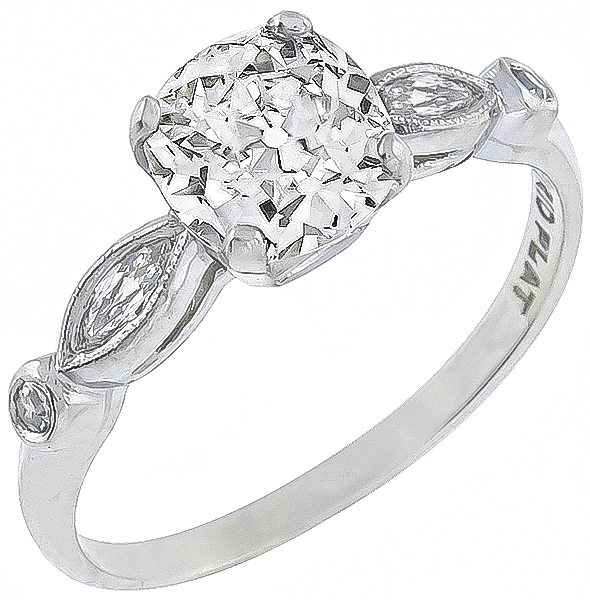 gia certified 1.31ct diamond engagement ring photo 1