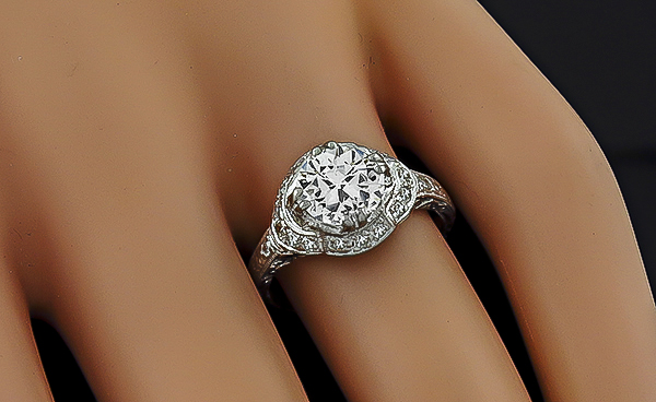 GIA Certified 1.62ct Diamond Engagement Ring Photo 1