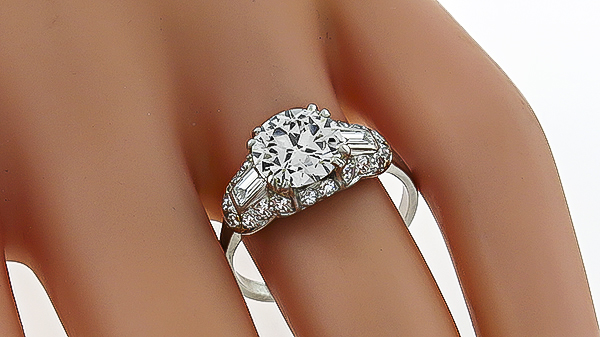 GIA Certified 2.05ct Diamond Engagement Ring Photo 1