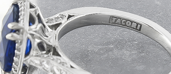 Tacori 3.87ct Sapphire 0.80ct Diamond Engagement Ring Photo 1