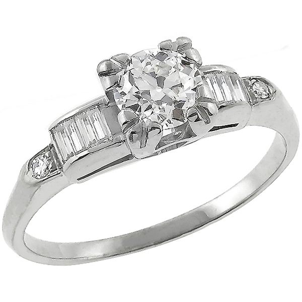 diamond 18k white gold engagement ring 1