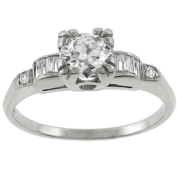  diamond 18k white gold engagement ring 1