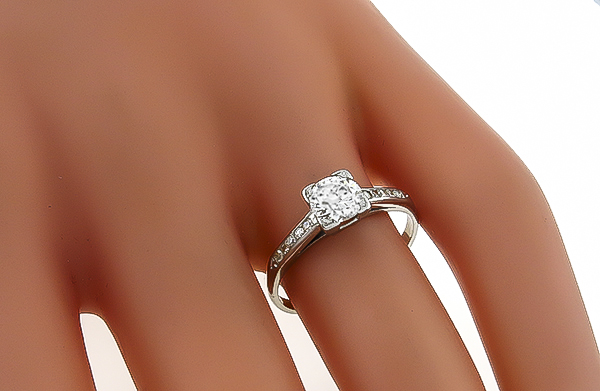 Vintage 0.60ct Diamond Engagement Ring Photo 1