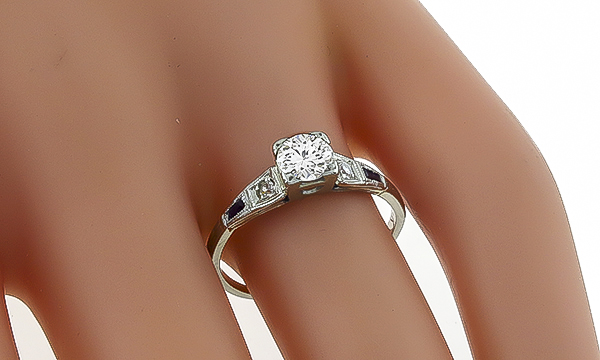 Vintage 0.65ct Diamond Engagement Ring Photo 1
