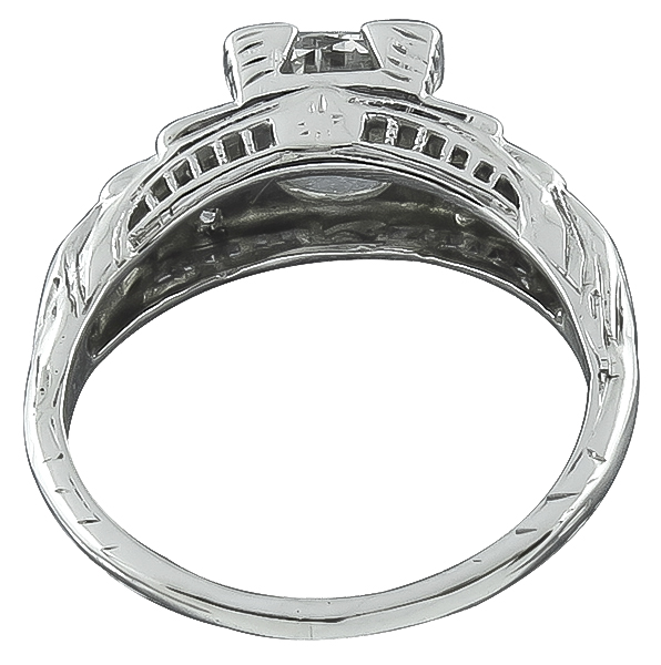 Vintage 0.90ct Diamond Engagement Ring Photo 1