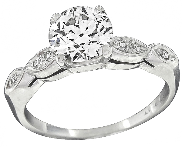 Vintage 0.98ct Diamond Engagement Ring Photo 1