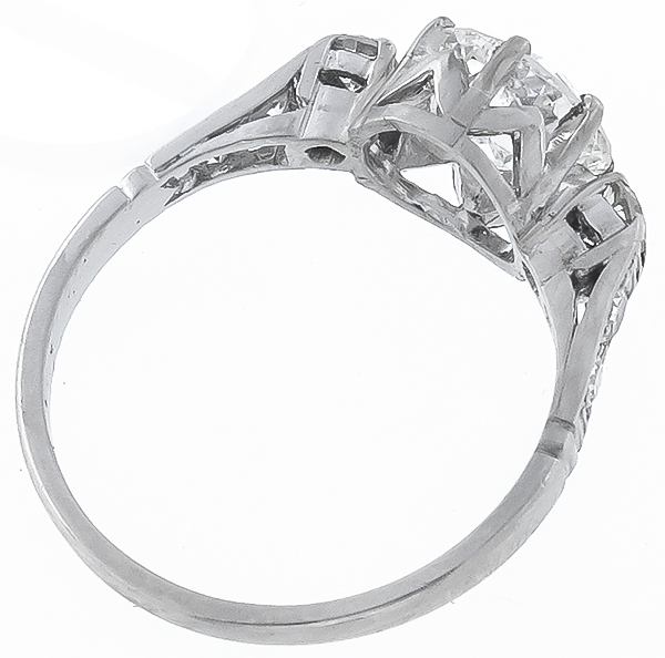 vintage 1.06ct diamond engagement ring photo 1