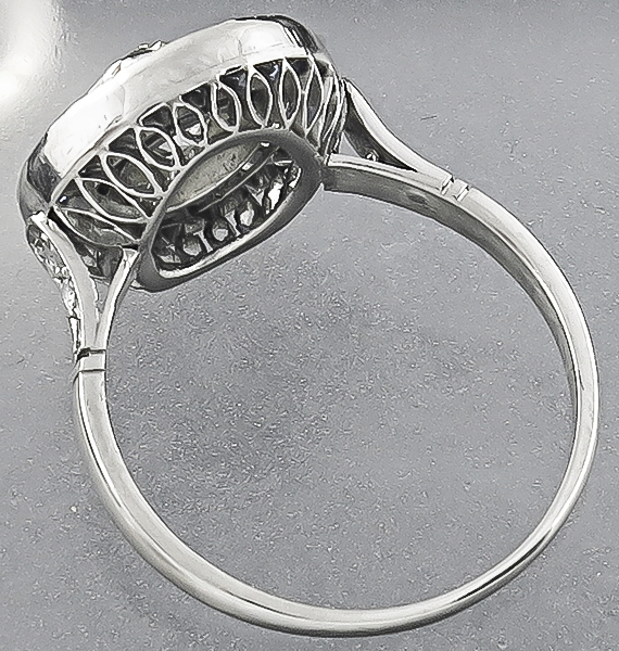 Vintage 1.27ct Diamond Sapphire Engagement Ring Photo 1