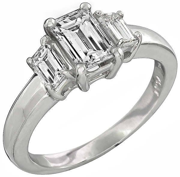 vintage 1.01ct diamond engagement ring photo 1
