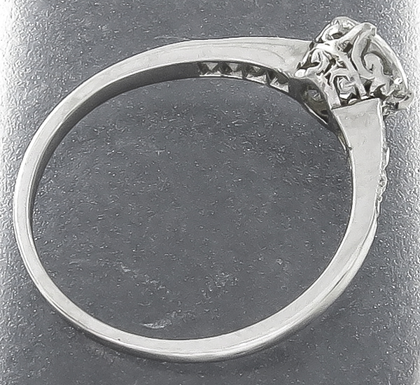 vintage 0.80ct diamond engagement ring photo 1