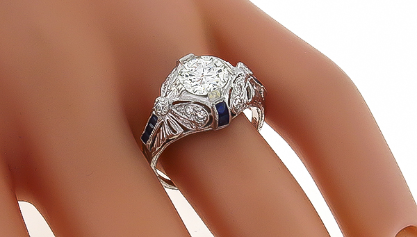 Vintage GIA 1.21ct Diamond Engagement Ring Photo 1