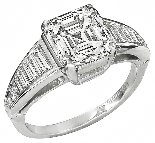 vintage 3.01ct diamond engagement ring photo 1