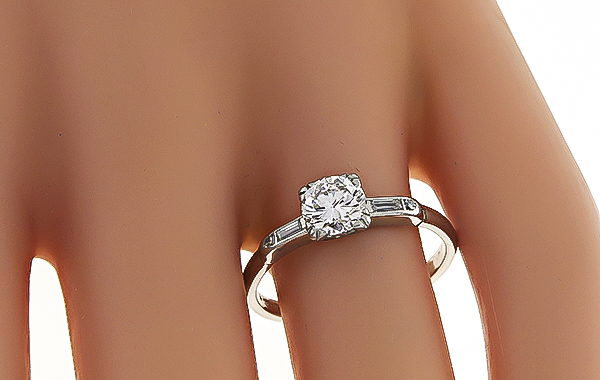 Vintage GIA Certified 0.67ct Diamond Engagement Ring
