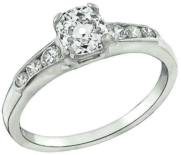 Vintage GIA Certified 0.78ct Diamond Engagement Ring Photo 1