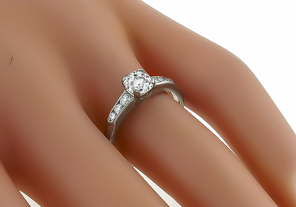 Vintage GIA Certified 0.78ct Diamond Engagement Ring Photo 1