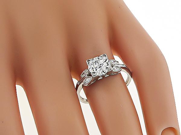 Vintage GIA 1.56ct Diamond Engagement Ring Photo 1